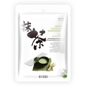 Избелваща маска за лице с екстракт от японски зелен чай Матча -1 бр. Mitomo Green Tea Matcha Japan Facial Essence Mask
